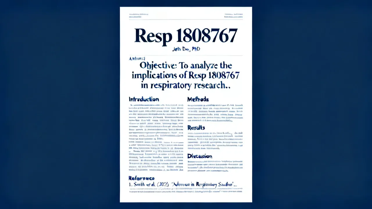Comprehensive Analysis of Resp 1808767